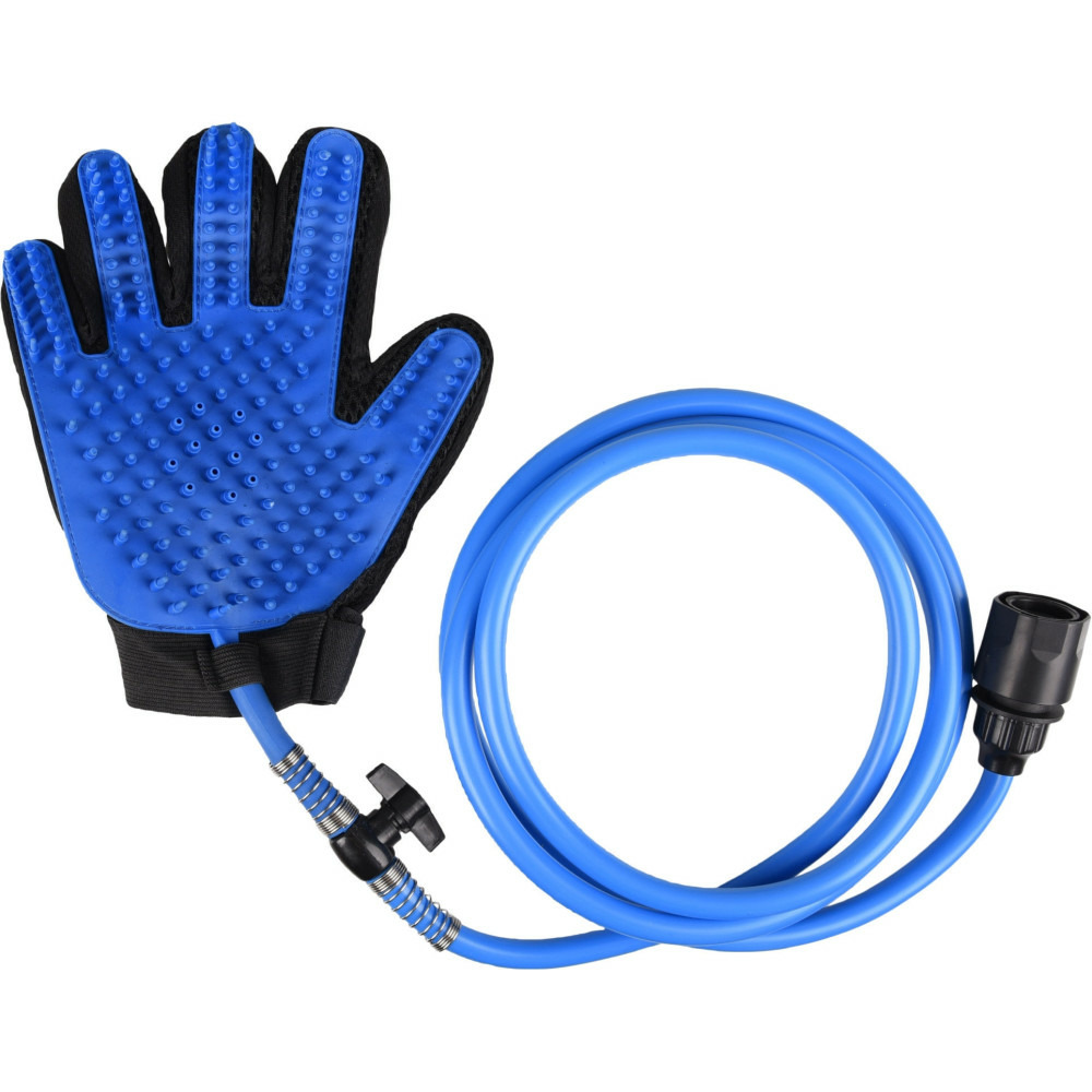 Gant de nettoyage avec branchement jet d'eau pour chien