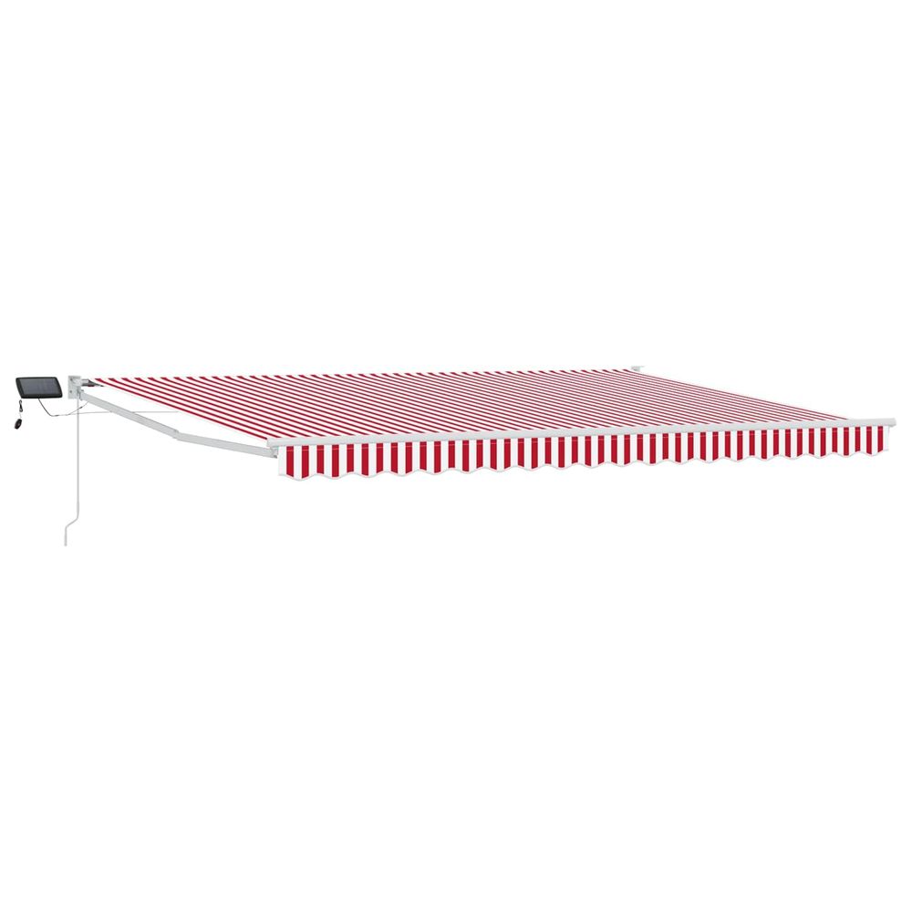 Store rétractable manuel avec leds rouge et blanc 4,5 × 3 m