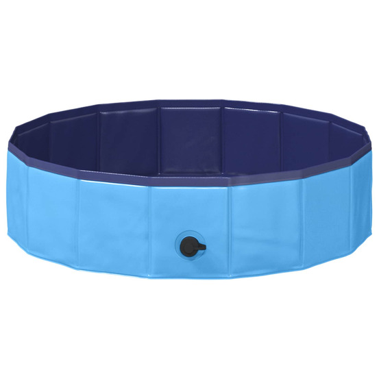 Piscine de nage pliable pour chien bleu 80 x 80 x 20 cm pvc