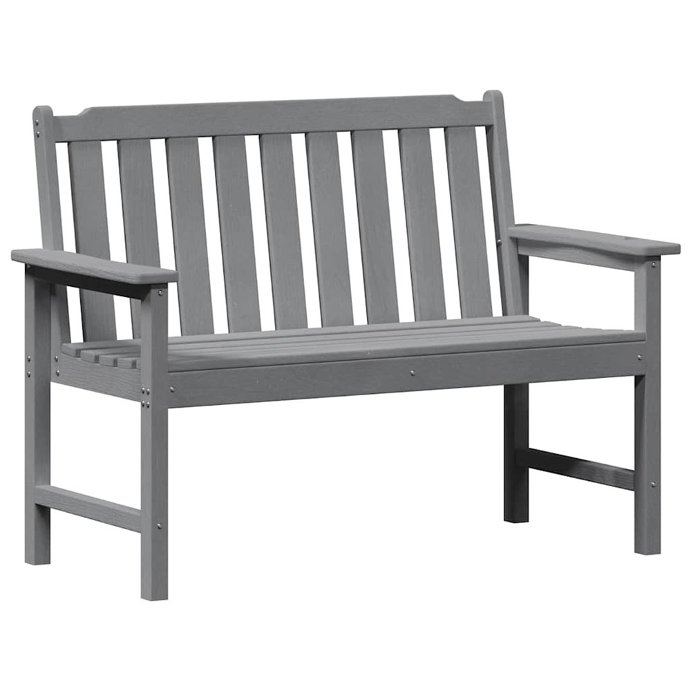Banc de jardin gris clair 120 x 59 x 88 cm hdpe