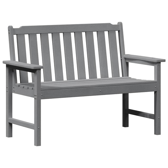 Banc de jardin avec coussin gris clair 120 x 59 x 88cm hdpe