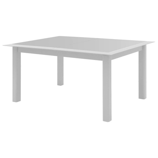 Table de jardin extensible allure gris & blanc