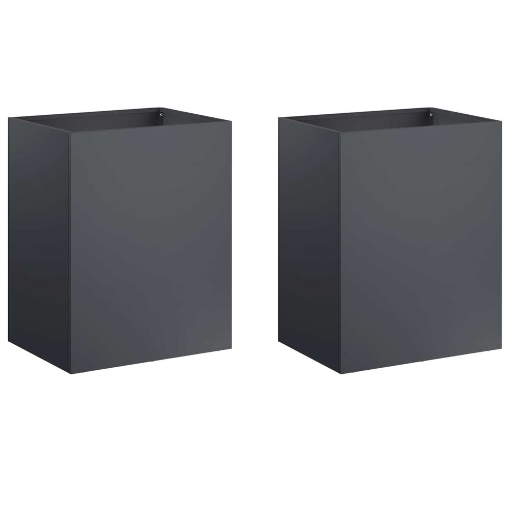Cache-pot de jardin 2 pc anthracite 40 x 30 x 50 cm