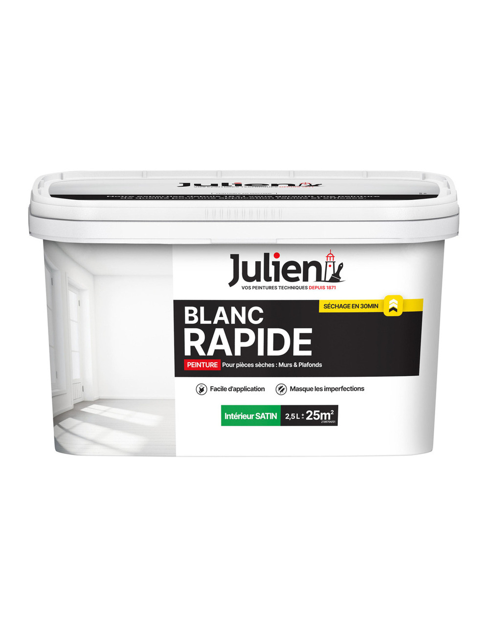 Blanc rapide satin - 165735 - blanc - 2.5l - julien