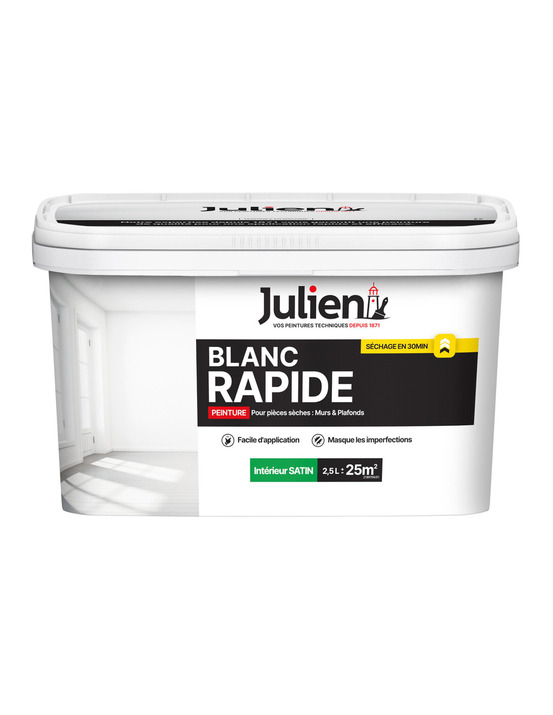 Blanc rapide satin - 165735 - blanc - 2.5l - julien