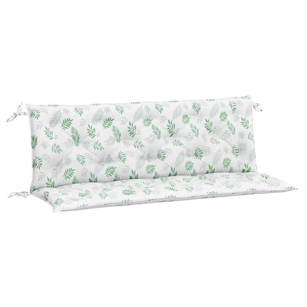 Coussins de banc de jardin lot de 2 motif de feuilles tissu