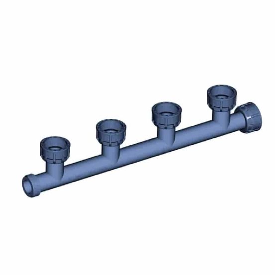 Collecteur pvc 1 pouce, distributeur 4 sorties, raccord plomberie