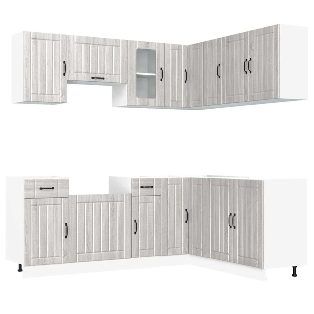 Ensemble d'armoires de cuisine 11 pcs kalmar bois d'ingénierie