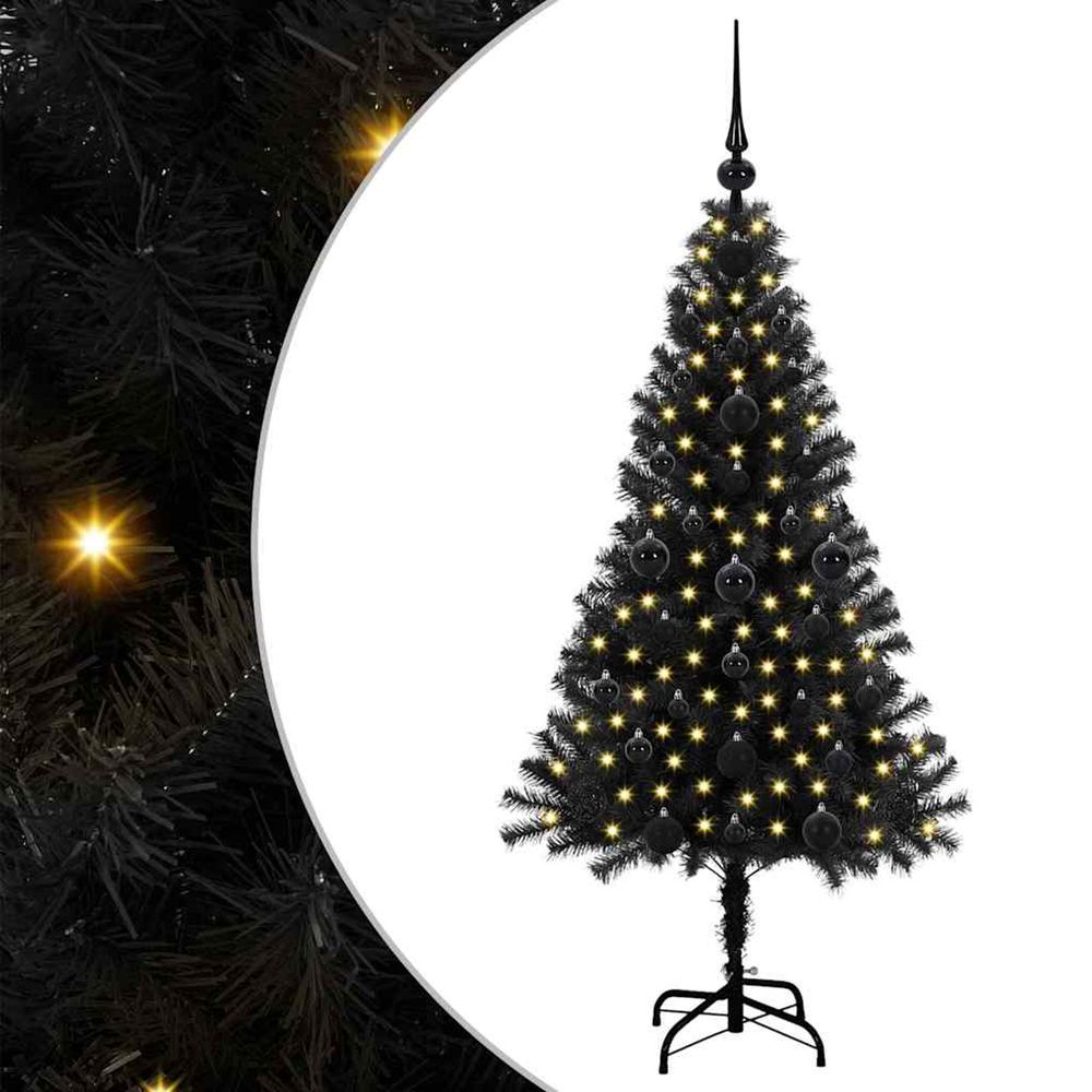 Sapin de noël noir 120 cm pvc