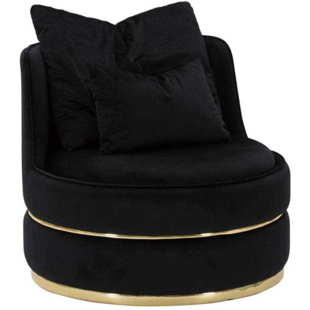 Fauteuil rond en tissu paris 84 x 72 cm