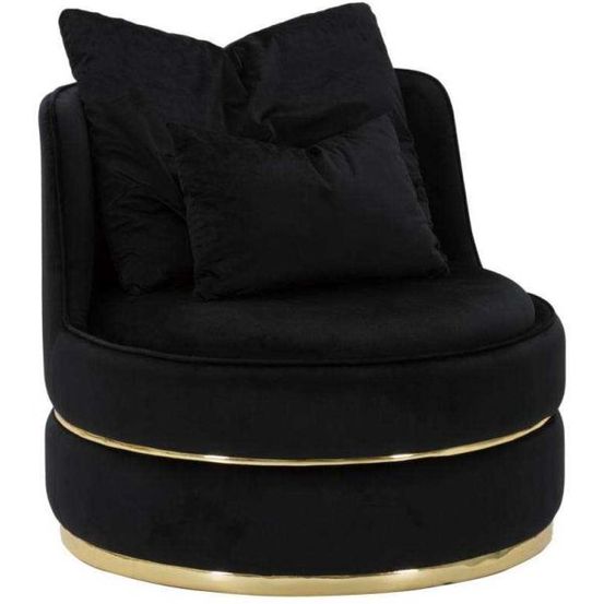 Fauteuil rond en tissu paris 84 x 72 cm