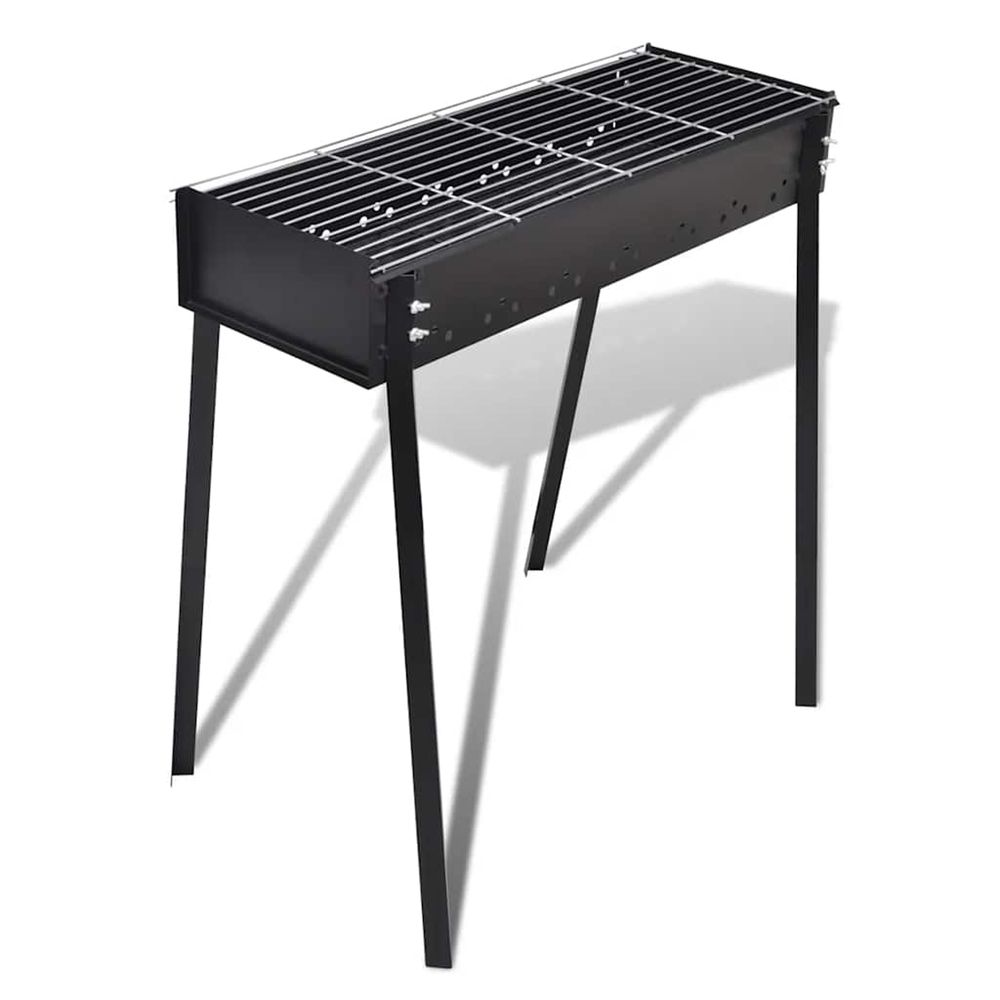 Support de barbecue au charbon de bois carré 75x28 cm