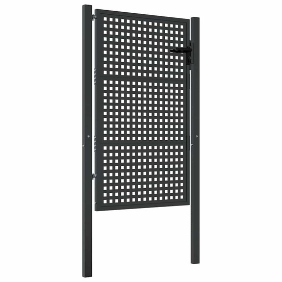 Portail de jardin anthracite 100x125 cm acier