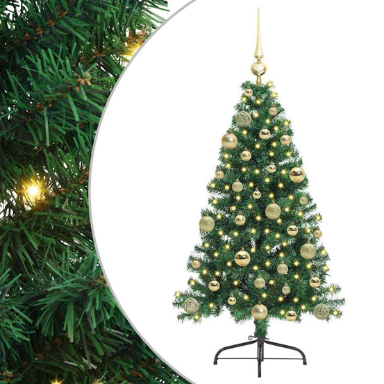 Sapin de noël artificiel pré-éclairé vert 120 cm pvc