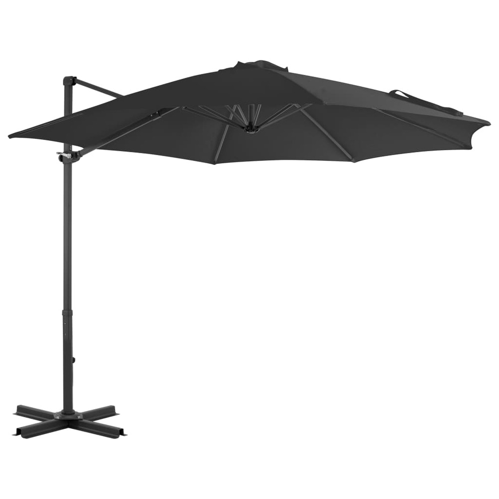 Parasol de jardin en porte-à-faux et poteau en aluminium