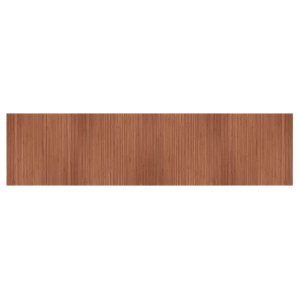 Tapis rectangulaire marron 100x400 cm bambou