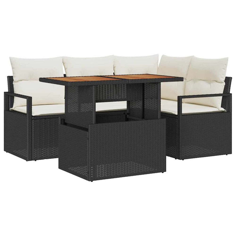 Ensemble de canapé de jardin 5 pc 4-nombre de places