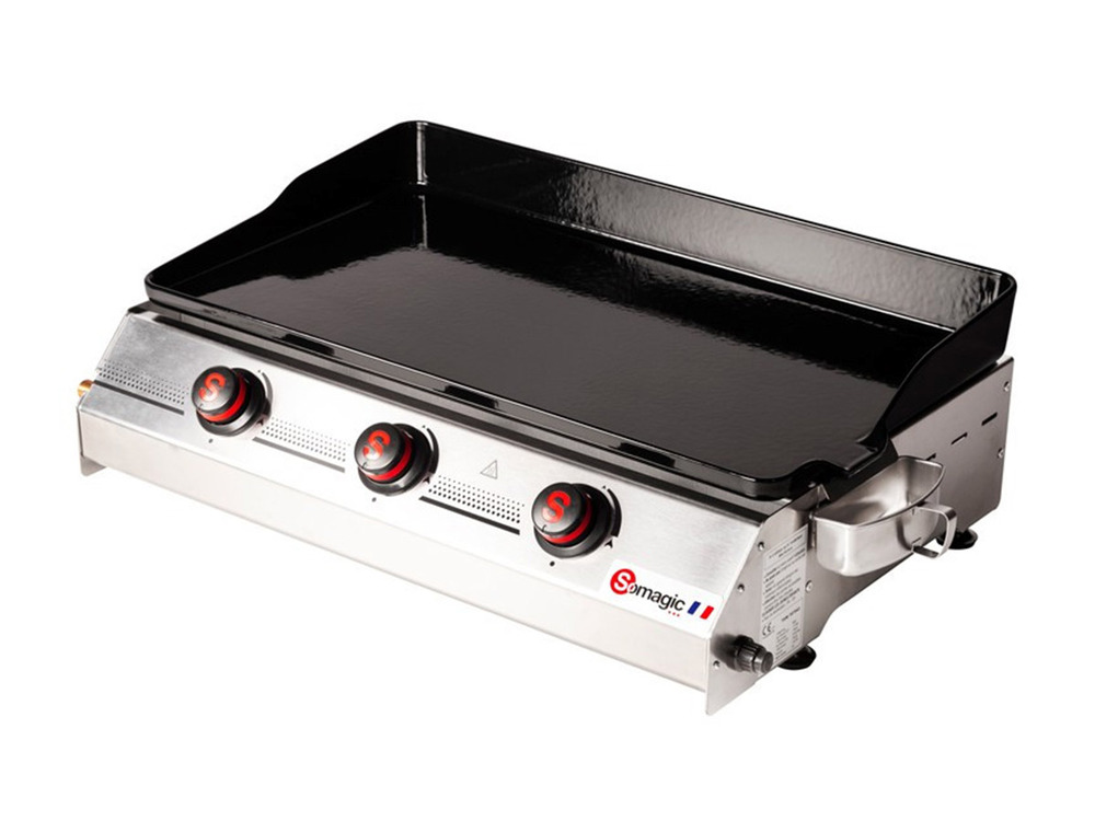 Plancha gaz 3 brûleurs so premium - 10,5 kw