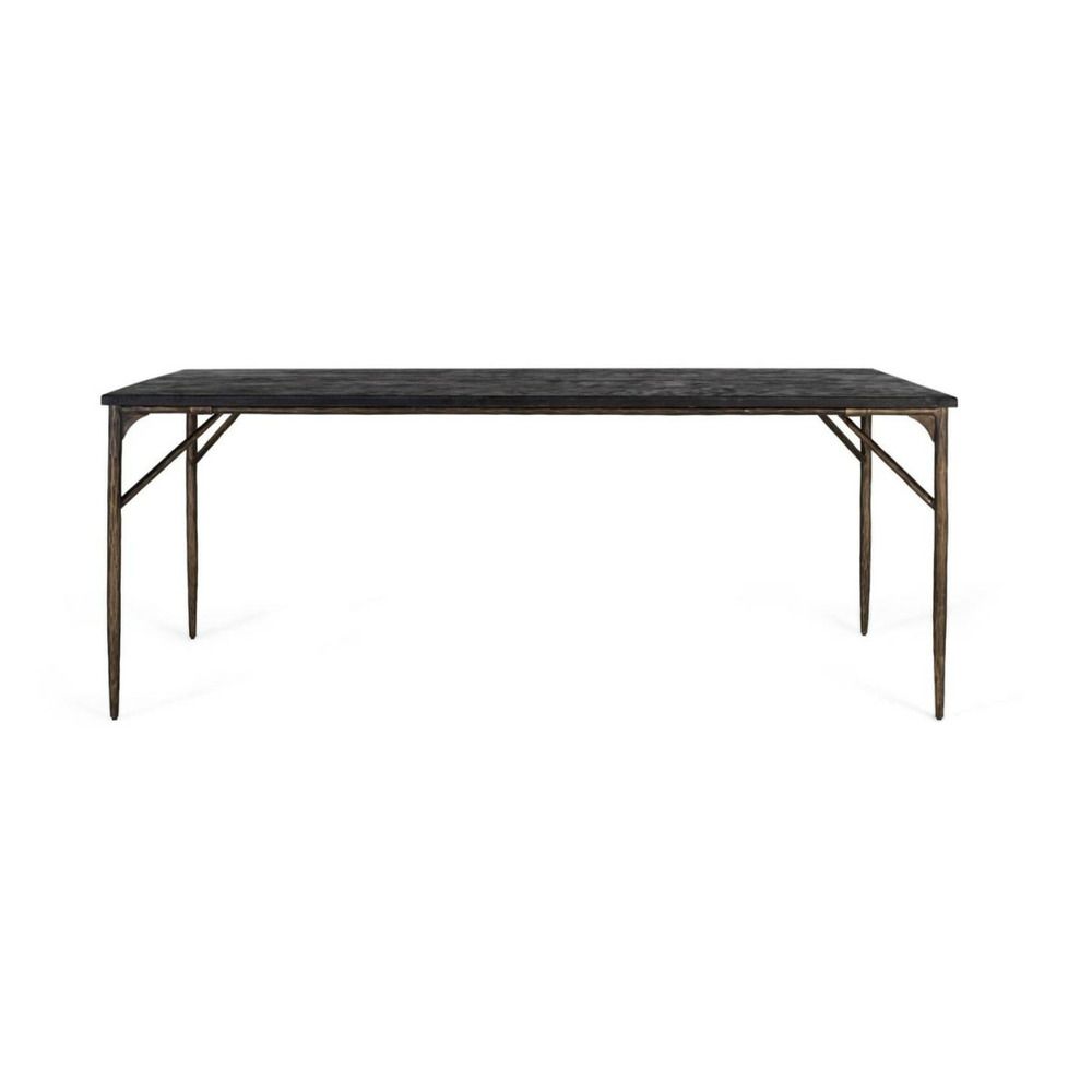 Table à manger bois noir - emméline décoration d'autrefois