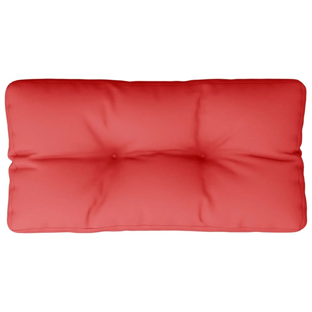 Coussin de palette rouge 80x40x12 cm tissu