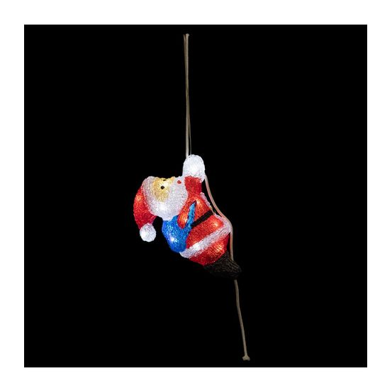 Déco lumineuse père noël grimpeur 20 led blanc h 23 cm