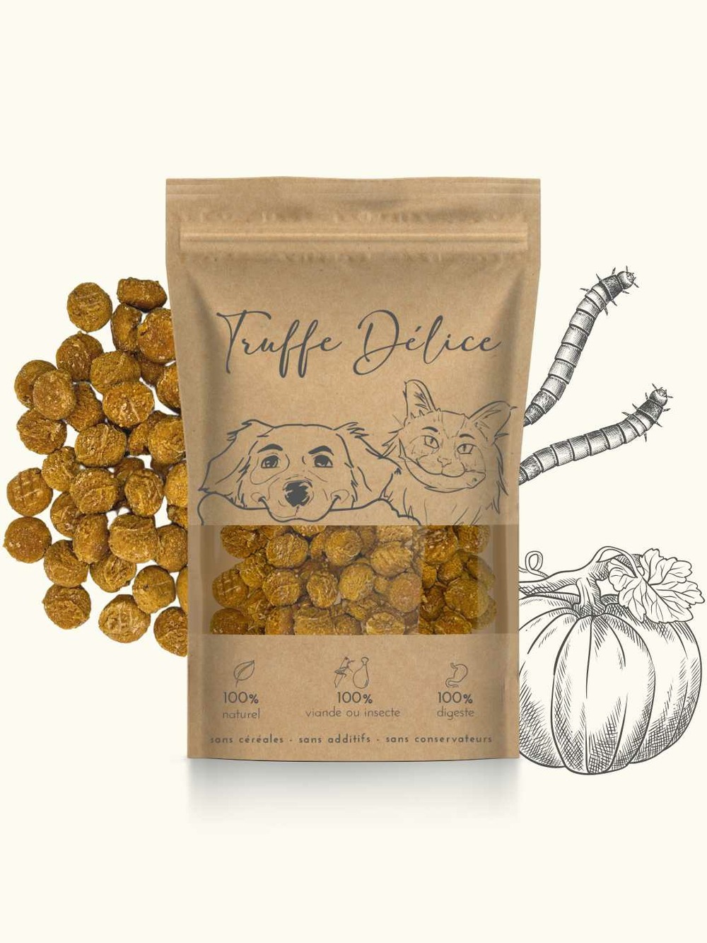 Friandises vers de farine & citrouille