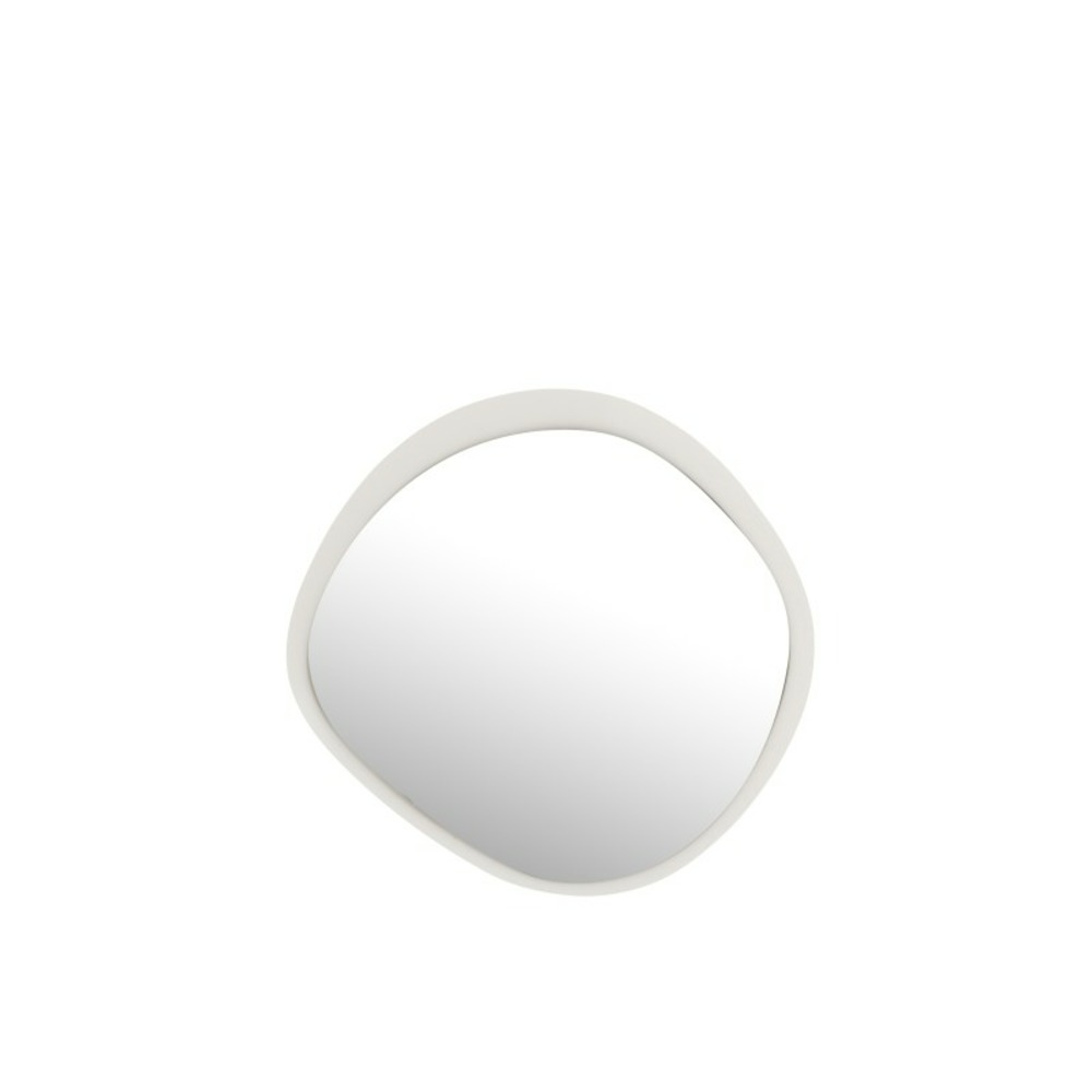 Miroir rond en métal blanc 60.5x4.5x58 cm