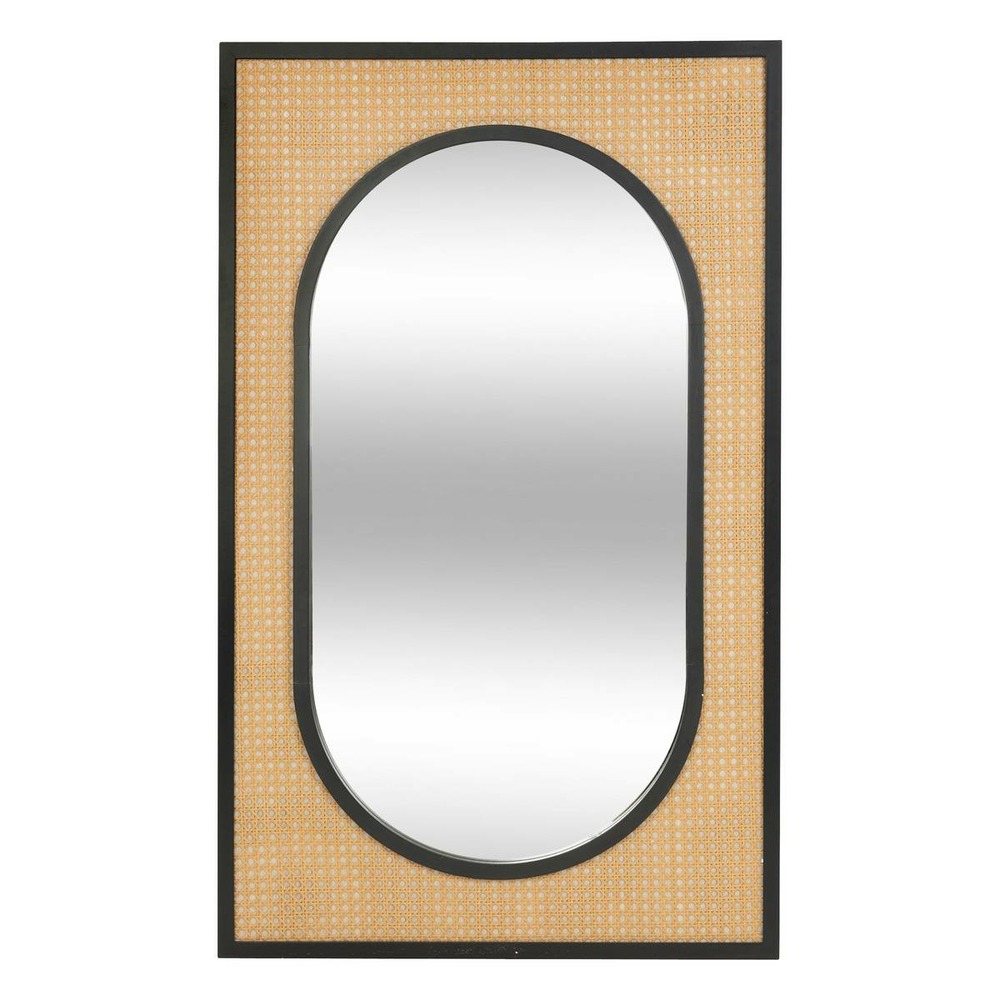 Miroir raquel noir cannage h107cm