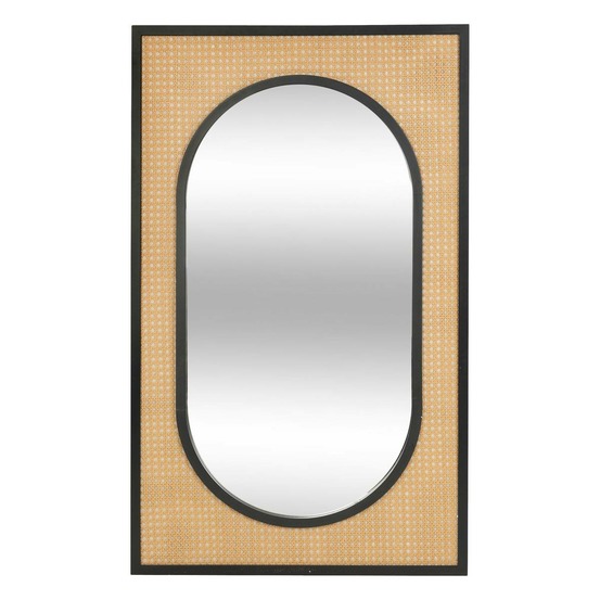 Miroir raquel noir cannage h107cm