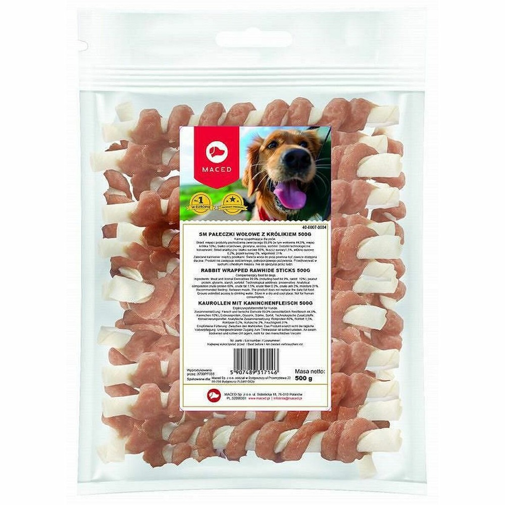 Snack pour chiens maced veau lapin 500 g