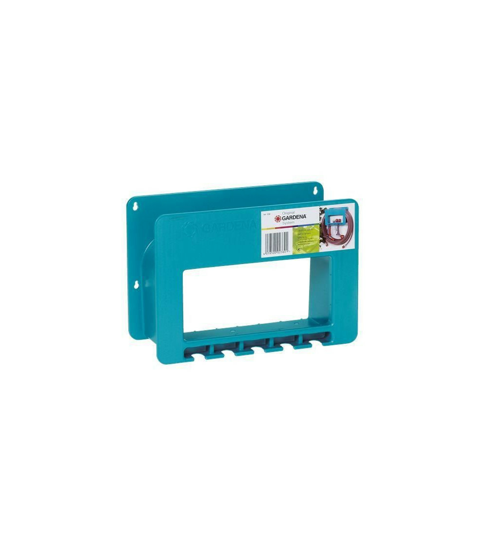 Porte tuyau mural bleu – pour tout tuyaux – porte accessoire intégré – installation facile – garantie