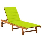 Transat chaise longue bain de soleil lit de jardin terrasse meuble d'extérieur 200 cm avec coussin bois d'acacia solide 02_00