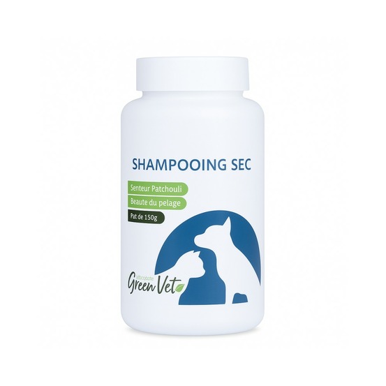 Shampooing sec chien chat - greenvet 150 g
