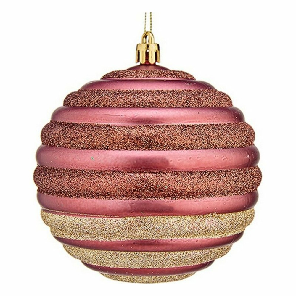 Boules de noël ø 10 cm rose plastique 10 x 11 x 10 cm