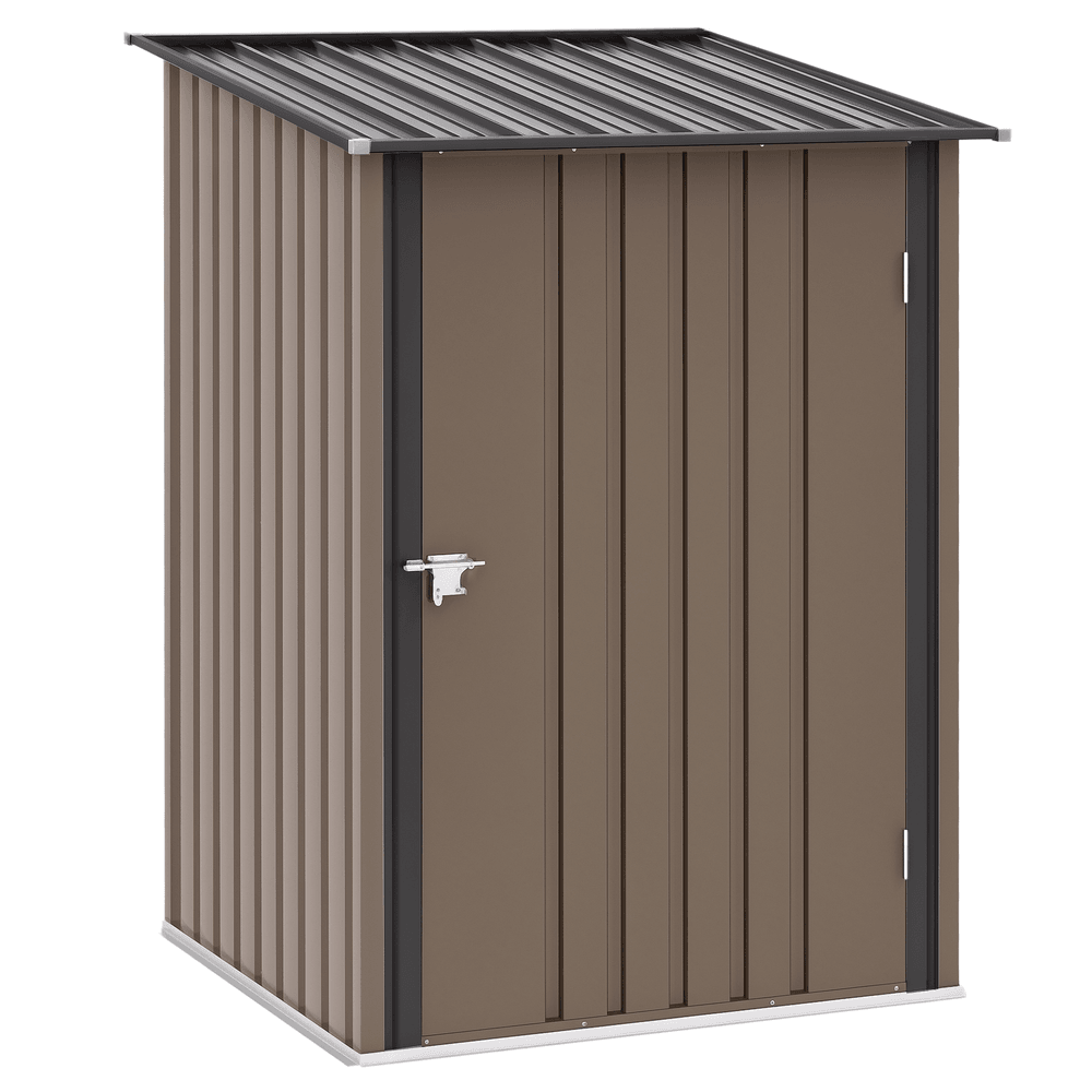 Abri de jardin acier brun 100 x 103 x 160 cm rangement sécurisé extérieur - comfortxl outdoor living