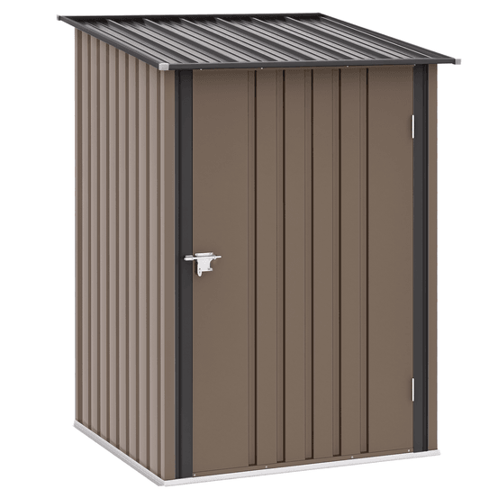 Abri de jardin acier brun 100 x 103 x 160 cm rangement sécurisé extérieur - comfortxl outdoor living