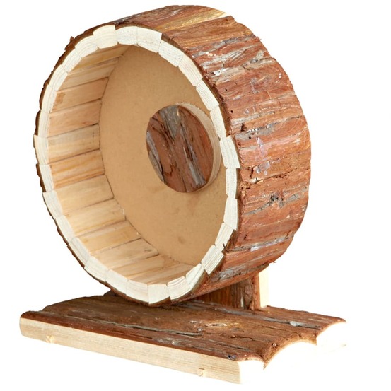 Roue d'exercice pour rongeur natural living 20 cm bois