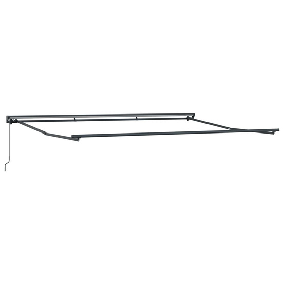 Cadre de auvent manuel réglable anthracite 5 × 3,5 m acier