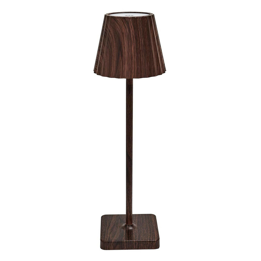 Lampe à poser tactile effet bois 
