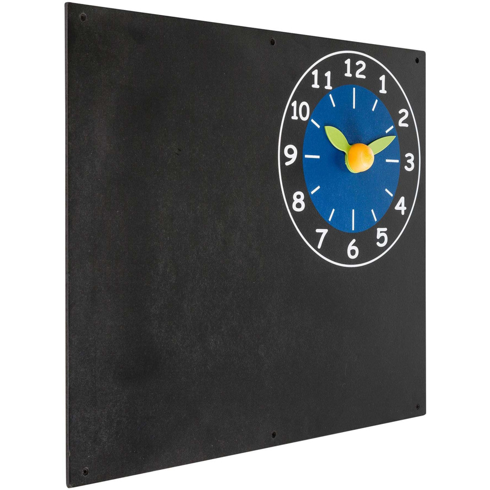 Tableau noir avec horloge à fixer