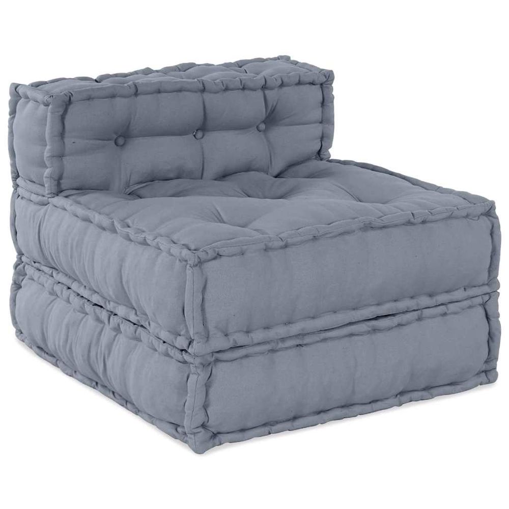 Unité de canapé modulaire tissu gris 70 x 70 x 56 cm