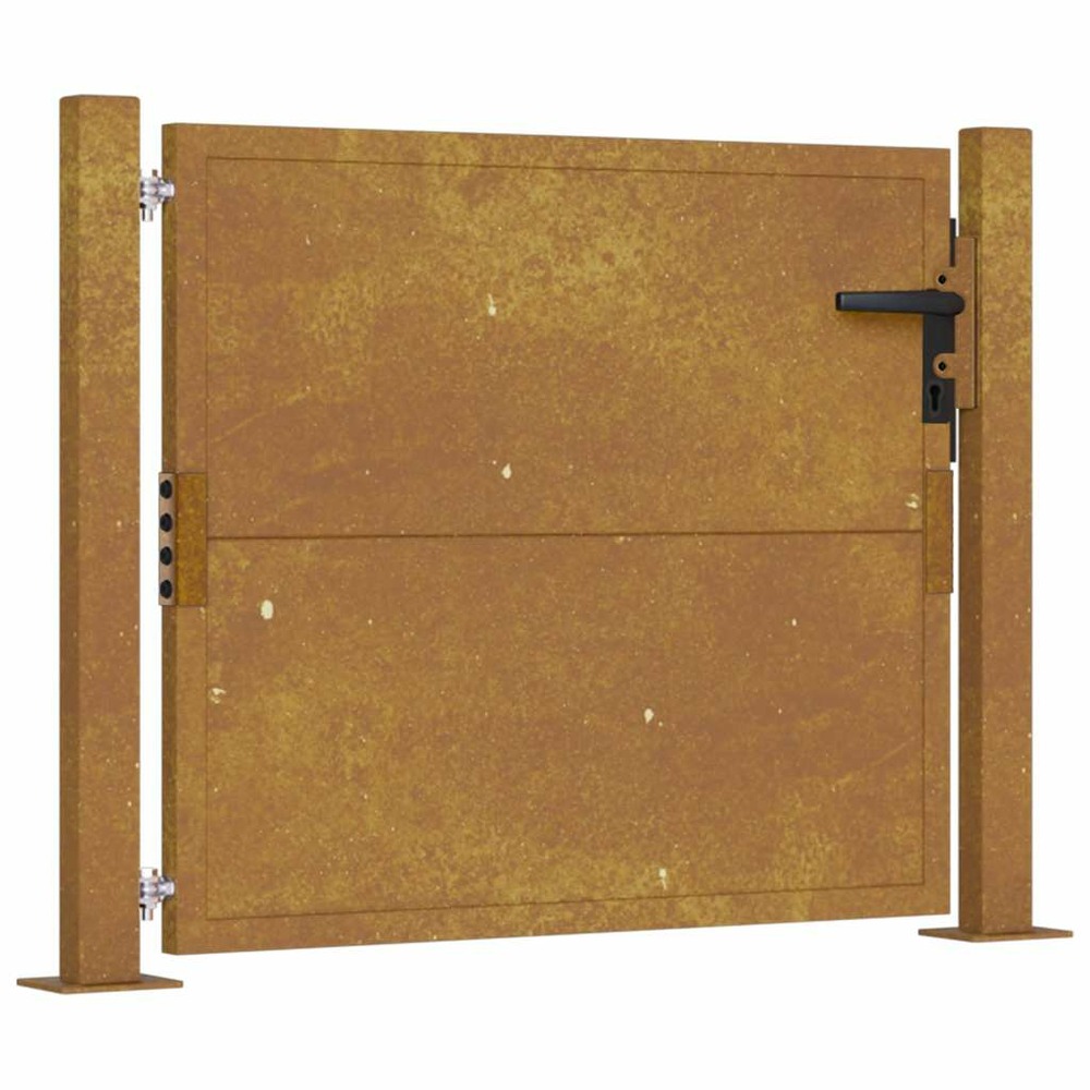 Portail de jardin 100x100 cm en acier corten