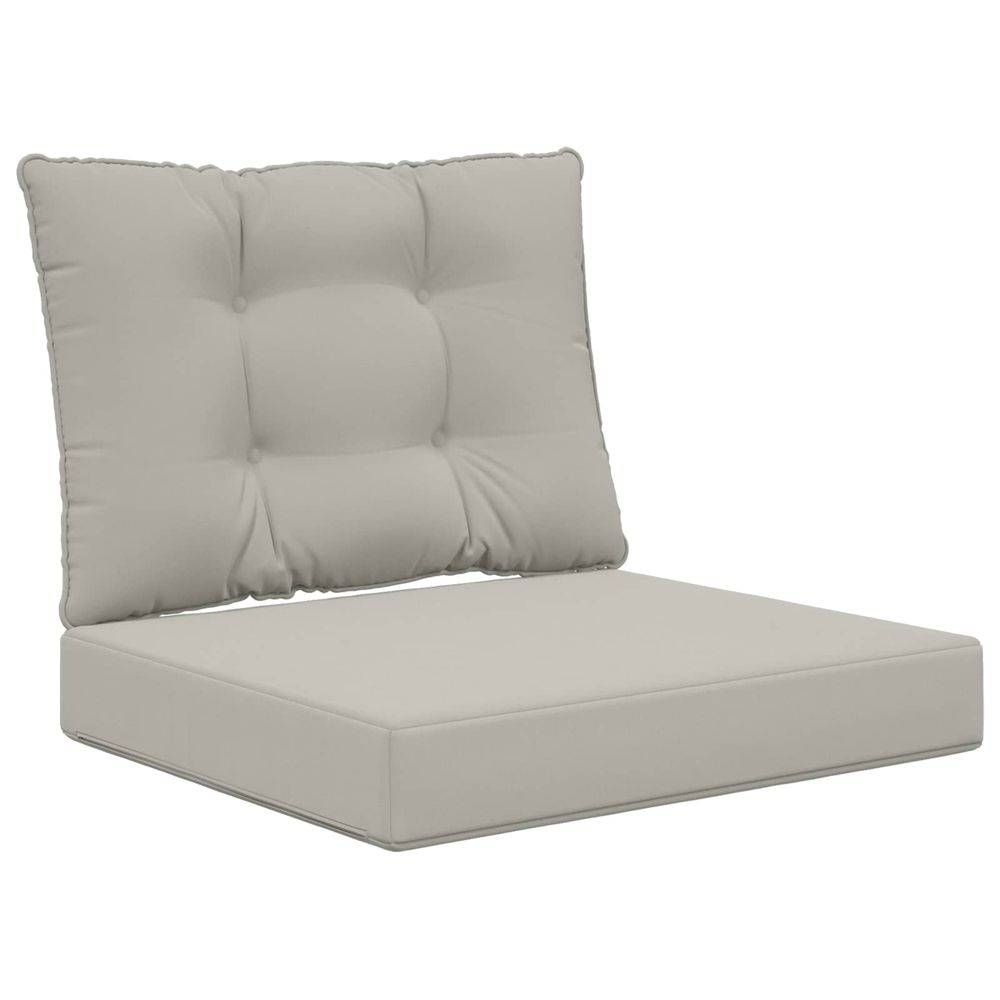 Coussin de canapé d'extérieur polyester gris 60 x 50,5 cm