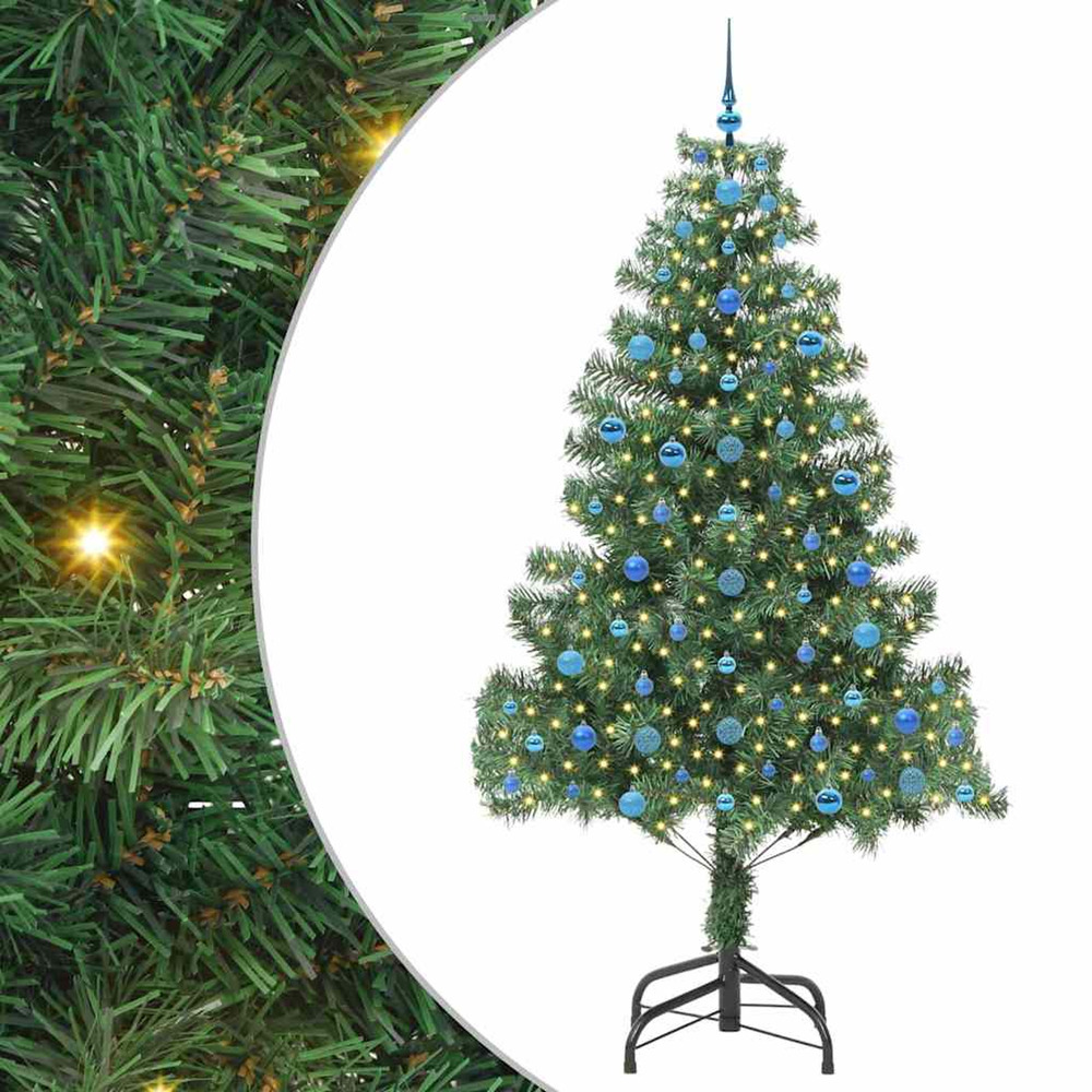 Sapin de noël avec 300 led avec support vert 210 cm pvc