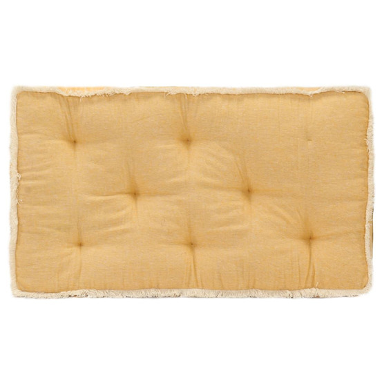Coussin de canapé palette jaune 73x40x7 cm