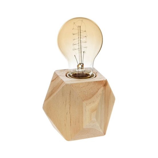 Lampe origami socle en bois de pin
