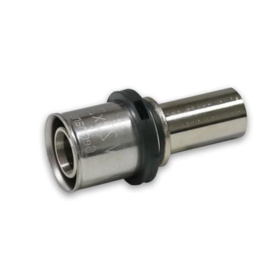 Raccord à sertir cuivre, raccord de transition 20x2-22mm, laiton nickelé, dvgw