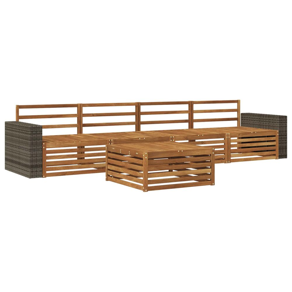 Ensemble de canapés d'extérieur 5 pc naturel