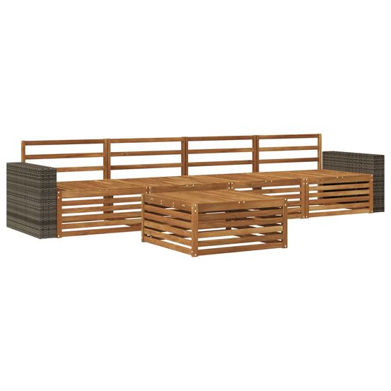 Ensemble de canapés d'extérieur 5 pc naturel