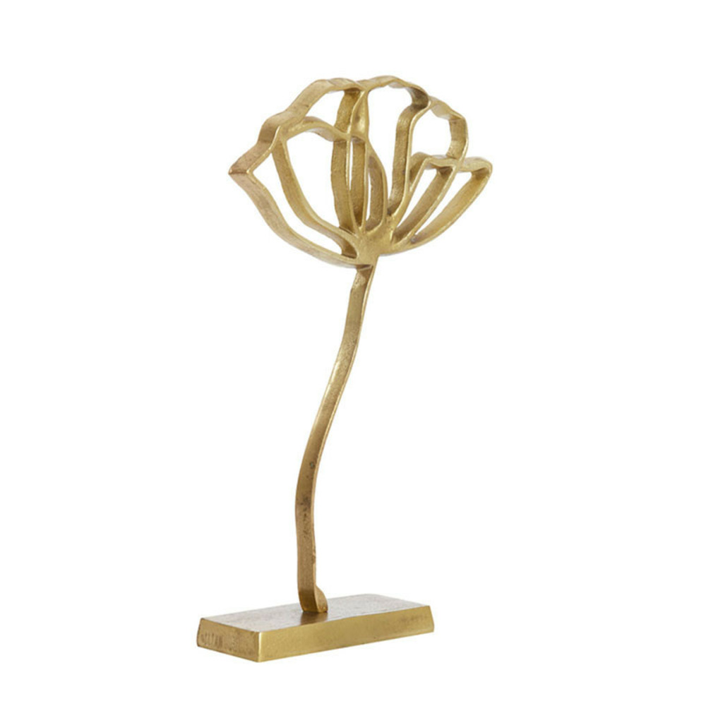 Décoration rose bronze métal 28x9x45cm